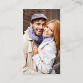 Minimalistisch Simple Wedding QR Foto Periwinkle U Begleitkarte (Rückseite)