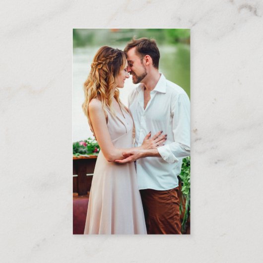 Minimalistisch Simple Wedding QR Foto Terracotta U Begleitkarte (Rückseite)