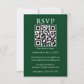Minimalistisch Simple Wedding QR Green UAWG Karte (Vorderseite)
