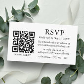 Minimalistisch Simple Wedding QR-UAWG Begleitkarte