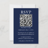 Minimalistisch Simple Wedding QR UAWG Blue Karte (Vorderseite)