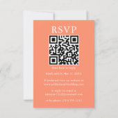 Minimalistisch Simple Wedding QR UAWG Coral Karte (Vorderseite)