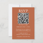 Minimalistisch Simple Wedding QR UAWG Terracotta Karte (Vorderseite)