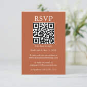 Minimalistisch Simple Wedding QR UAWG Terracotta Karte (Stehend Vorderseite)