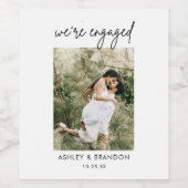 Minimalistisch sind wir Verlobte Partner-Favoriten Weinetikett (Einzelnes Label)