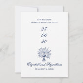 Minimalistisch sketched Bridal Bouquet Save The Date (Vorderseite)