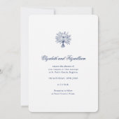 Minimalistisch sketched Bridal Bouquet Wedding Rou Einladung (Rückseite)