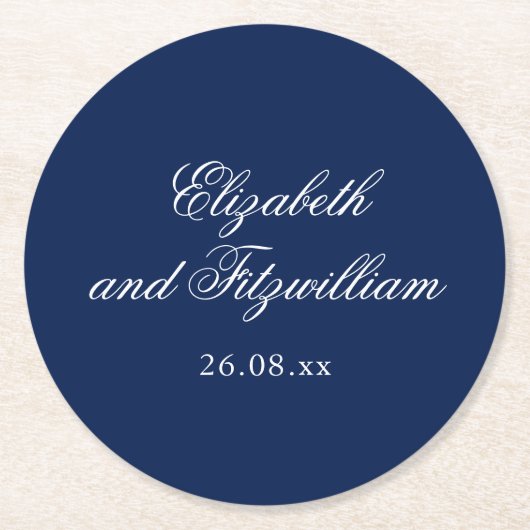 Minimalistisch sketched Bridal Bouquet Wedding Runder Pappuntersetzer (Vorderseite)