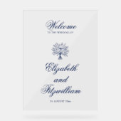 Minimalistisch sketched Wedding Bridal Bouquet Acrylschild (Vorderseite)