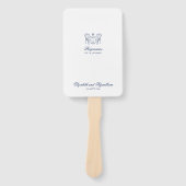 Minimalistisch skizzierte Bridal Bouquet Veranstal Fächer (Vorderseite)