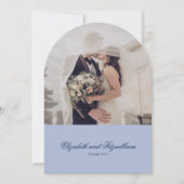 Minimalistisch skizzierte Liebe Swans Wedding Foto Einladung (Vorderseite)