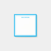 Minimalistisch Sky Blue, 2 Grenzen Post-it Klebezettel (Vorderseite)