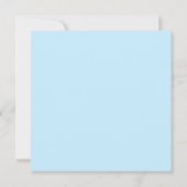 Minimalistisch Sky Blue Rose Gold Typografie Sweet Einladung (Rückseite)