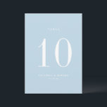Minimalistisch Sky Blue Wedding Tischnummer Card<br><div class="desc">Moderne Minimalistische Sky Blue,  Hochzeit Tischnummer Karte. Bitte beachten Sie,  dass die Tischnummern nummeriert und einzeln in Ihren Warenkorb aufgenommen werden müssen.</div>