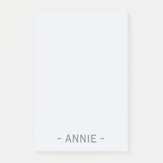 Minimalistisch Snow White Anpassbar 4 Zoll x 6 Zol Post-it Klebezettel (Vorderseite)