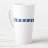 Minimalistisch Snowman Blue Gray Scarf Winter Milchtasse (Linke Ecke)