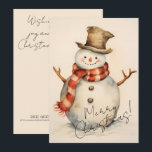 Minimalistisch Snowman Feiertagskarte<br><div class="desc">Minimalistische Snowman Holiday Card Freude verteilen, jubeln, alles fröhlich und immer glücklich machen! Weihnachtskarten, die das ganze Jahr aufhellen.</div>
