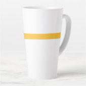 Minimalistisch Snowman Yellow Scarf Winter Milchtasse (Rechte Ecke)
