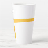 Minimalistisch Snowman Yellow Scarf Winter Milchtasse (Vorderseite)