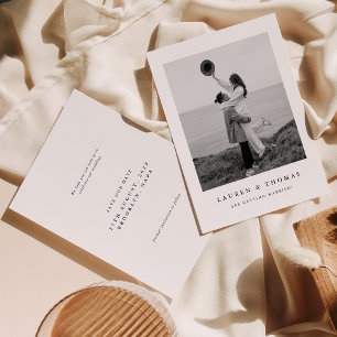 Minimalistisch Sofortige Foto-Frame Save the Date Einladung
