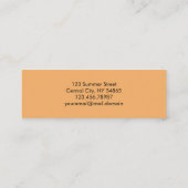 Minimalistisch Soft Orange Mini Business Card Visitenkarte (Rückseite)