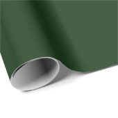 Minimalistisch Solid Dark Green Geschenkpapier (Rolleneckpunkt)
