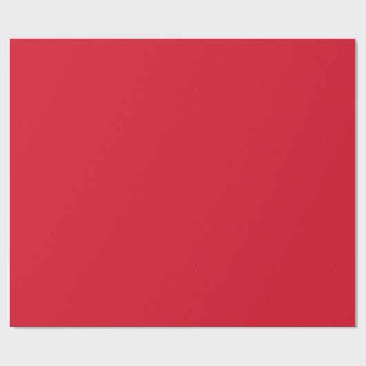 Minimalistisch Solid Elegant Ruby Red Schlicht Geschenkpapier (Flach)