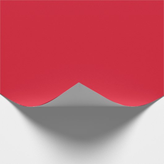 Minimalistisch Solid Elegant Ruby Red Schlicht Geschenkpapier (Ecke)
