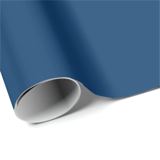 Minimalistisch Solid Unicolor Blue #003366 Geschenkpapier (Rolleneckpunkt)