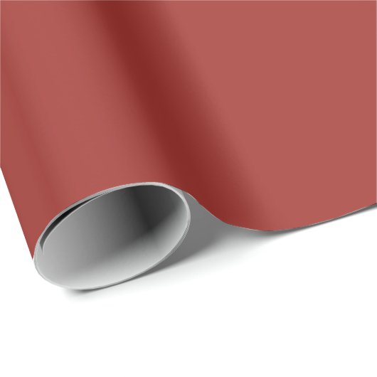Minimalistisch Solid Unicolor Deep Red #9e2b25 Geschenkpapier (Rolleneckpunkt)