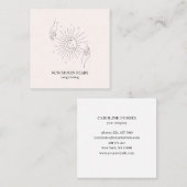 Minimalistisch Sonne Mond Sterne  Visitenkarte (Vorne/Hinten)