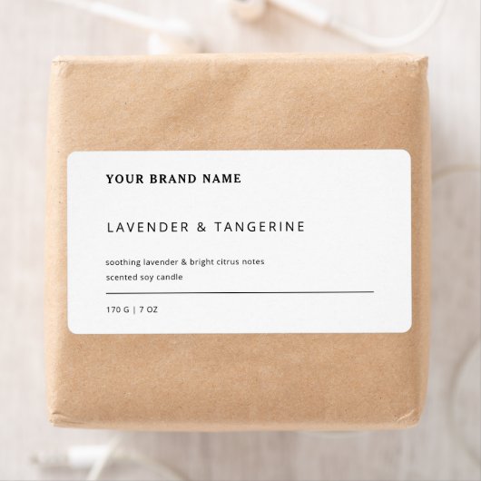 Minimalistisch Soy Scented Candle Schwarz-weiß Lab (Insitu)