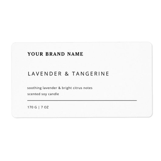 Minimalistisch Soy Scented Candle Schwarz-weiß Lab (Vorne)