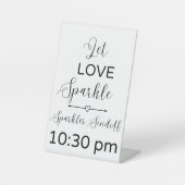Minimalistisch Sparkler Sendoff-Zeichen Sockelschild (Vorderseite)