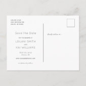 Minimalistisch Speichern des Date Foto Postkarte (Rückseite)