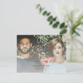 Minimalistisch Speichern des Date Foto Postkarte (Stehend Vorderseite)