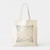 Minimalistisch Spider Web Frame Tote Bag Tragetasche (Rückseite)