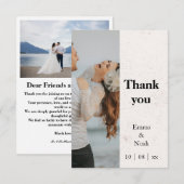 Minimalistisch-Split-Design-Hochzeit dank Karte (Vorne/Hinten)