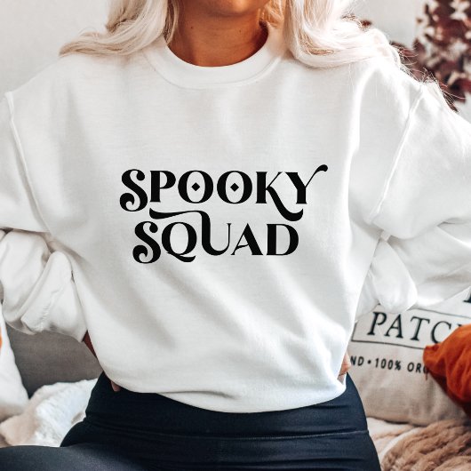 Minimalistisch Spooky Squad Halloween Sweatshirt