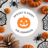 Minimalistisch Spooky Vibes - Personalisiertes Hal Runder Aufkleber