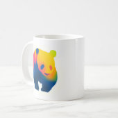 Minimalistisch Spray Paint Panda Silhouette Kaffeetasse (Vorderseite Links)