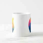 Minimalistisch Spray Paint Panda Silhouette Kaffeetasse (Mittel)