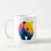 Minimalistisch Spray Paint Panda Silhouette Kaffeetasse (Links)