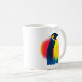 Minimalistisch Spray Paint Pinguin Silhouette Kaffeetasse (VorderseiteRechts)
