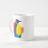 Minimalistisch Spray Paint Pinguin Silhouette Kaffeetasse (Vorderseite Links)