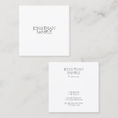 Minimalistisch Square Design Moderner Luxus Geschm Quadratische Visitenkarte (Vorne/Hinten)