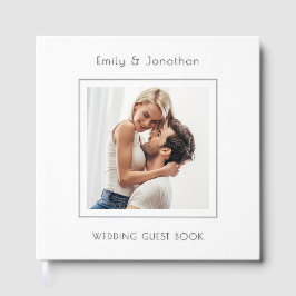 Minimalistisch Square Foto Wedding Guest Book Gästebuch