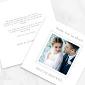 Minimalistisch Square Foto Wedding Vielen Dank Karte