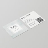 Minimalistisch Square QR Code Social Media Quadratische Visitenkarte