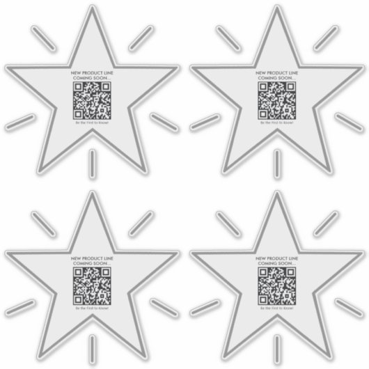 Minimalistisch-Star-Thema Werbematerial QR-Code-Au Aufkleber (Vorderseite)